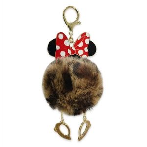 Minnie Mouse Pom Pom Flair Bag Charm